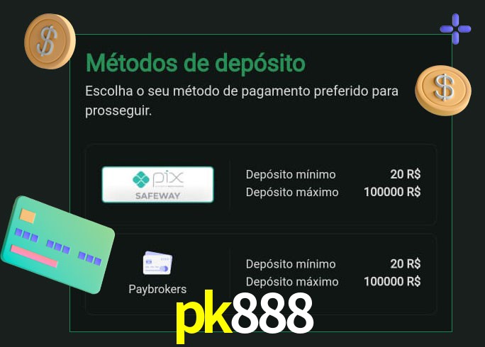 O cassino pk888 oferece uma grande variedade de métodos de pagamento